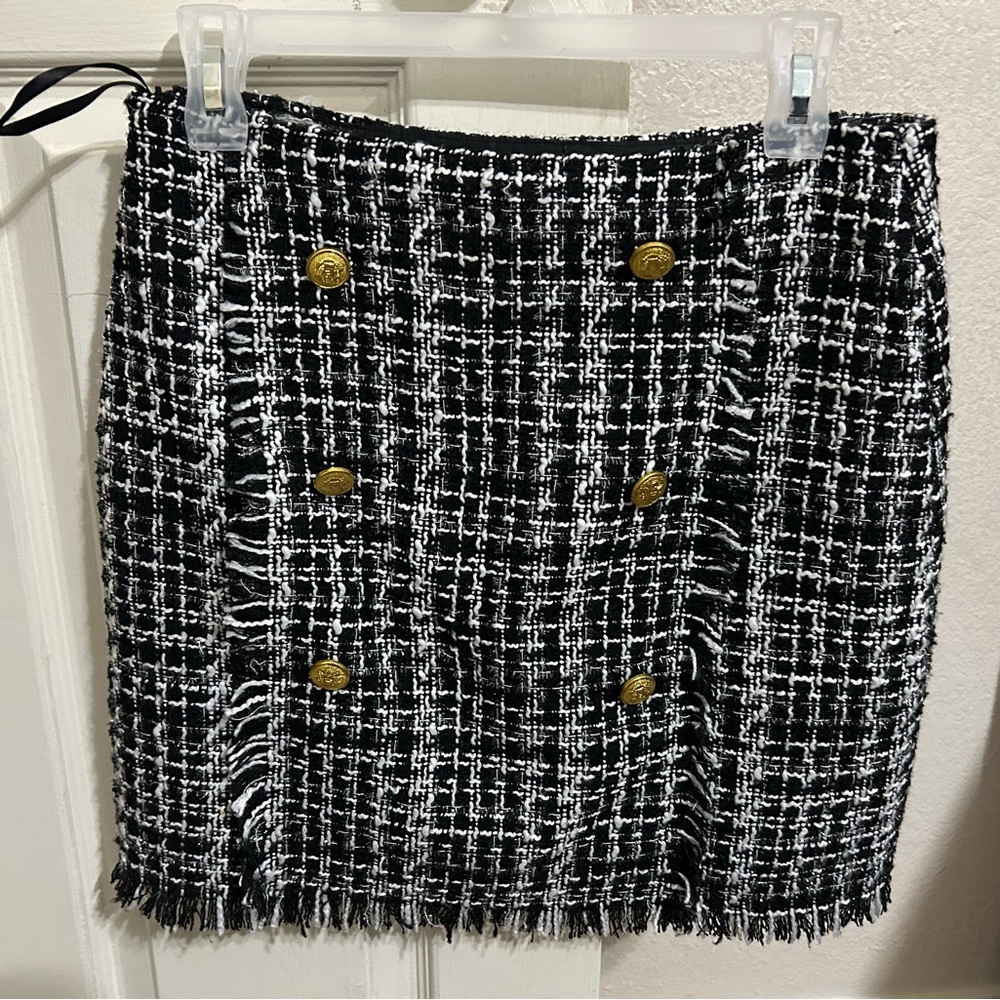 Mini skirt black and white